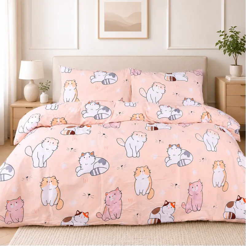 Комплект постільної білизни Ranforce Elite 17-0665 Cream Kittens
