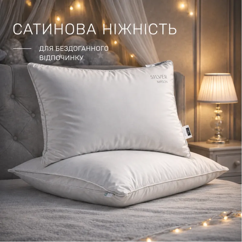 Подушка Вовна Kids Time №1021 "Silver Cloud" (м'яка) - 2