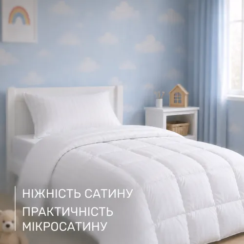 Ковдра антиалергенна Kids Time №0553 "Royal HAND MADE" сатин+мікросатин (Демі) - 3