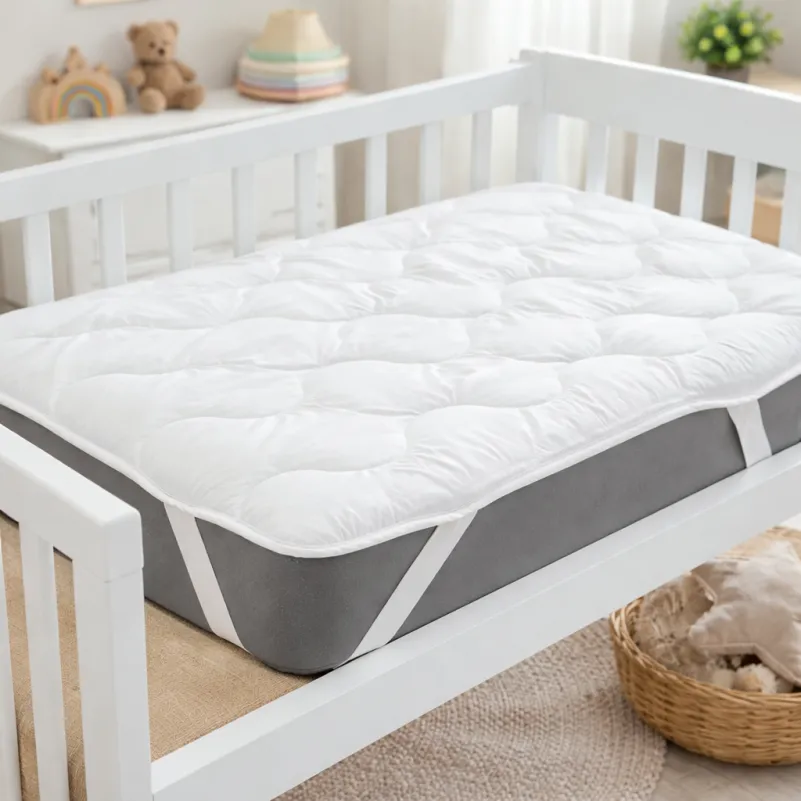 Наматрацник Kids Time №1721 Eco Light White (Bamboo) звичайний, на гумці по кутам - 4
