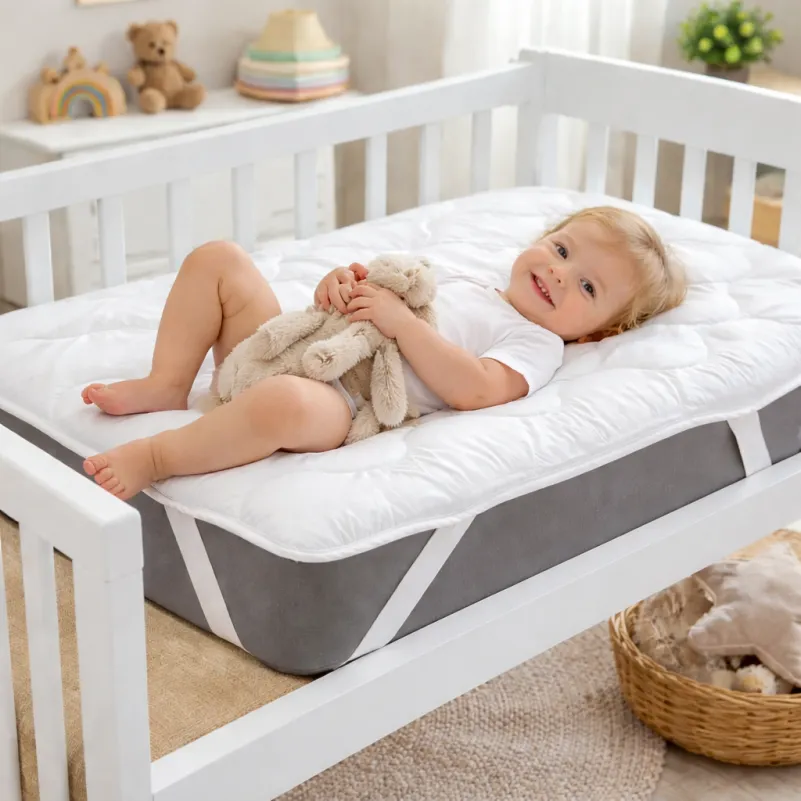 Наматрацник Kids Time №1721 Eco Light White (Bamboo) звичайний, на гумці по кутам Фото - 6