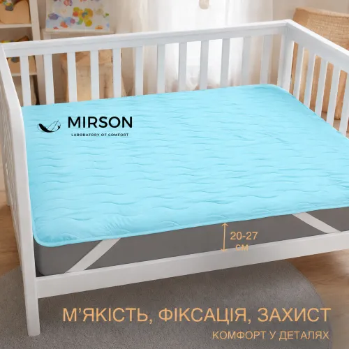 Наматрасник Kids Time №1722 Eco Light Blue (Bamboo) (обычный на резинке по углам) - 1