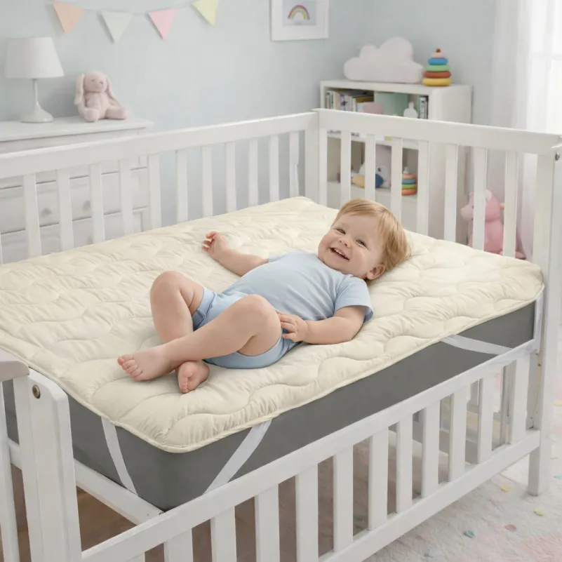 Наматрасник Kids Time №1723 Eco Light Creamy (Bamboo) (обычный на резинке по углам) Фото - 6
