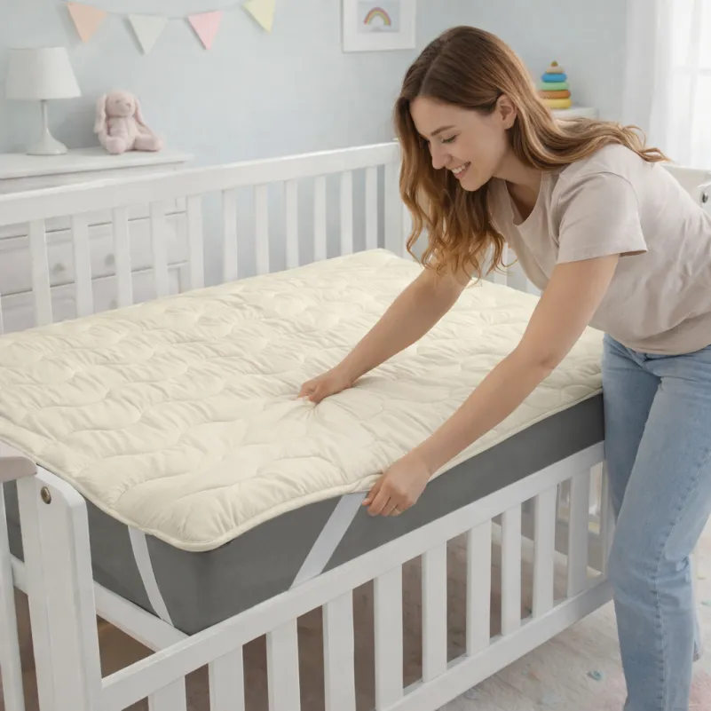 Наматрасник Kids Time №1723 Eco Light Creamy (Bamboo) (обычный на резинке по углам) Фото - 7