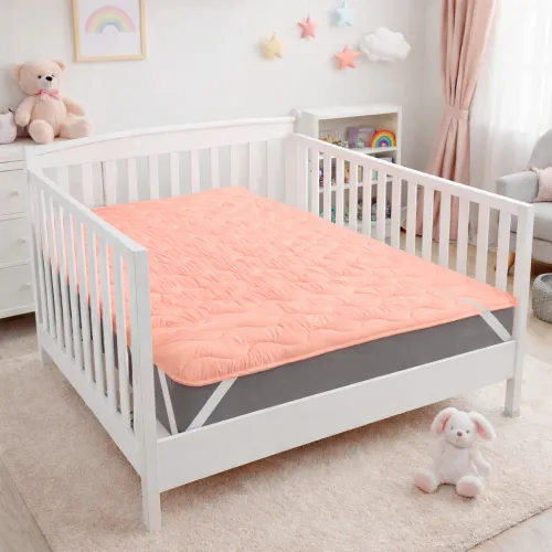 Наматрасник Kids Time№1760 Eco Light Coral (Bamboo) (обычный на резинке по углам) - 4