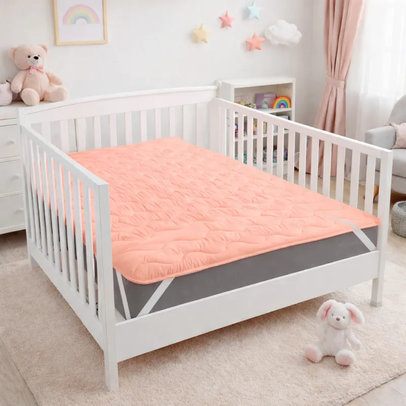 Наматрасник Kids Time№1760 Eco Light Coral (Bamboo) (обычный на резинке по углам) - 3