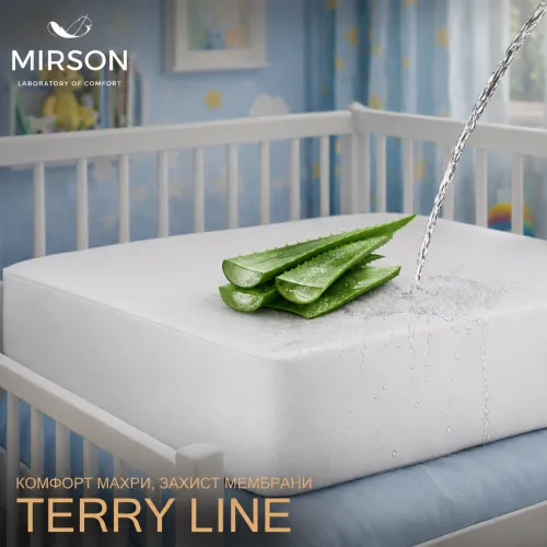 Наматрасник Kids Time Terry Waterproof Aloe Vera №219 (махровый водонепроницаемый на резинке по периметру) - 1