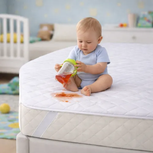 Наматрасник Kids Time №296 Silk  двусторонний (непромокаемый с резинкой по углам) - 4