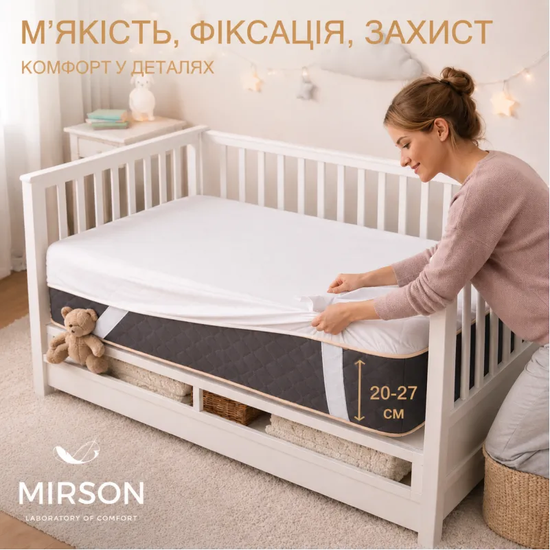 Наматрасник Kids Time № 980 Natural Line Стандарт Тенсель (Modal) (обычный с резинкой по углах)    - 2