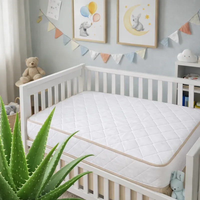 Наматрасник Kids Time № 982 Natural Line Стандарт Тенсель (Modal) Aloe Vera (обычный с резинкой по периметру) - 4