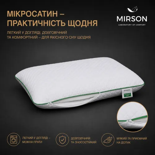 Подушка ортопедична (стружка Memory) №4059 Steep Line Aloe Vera MEN 59*43*12 см - 3