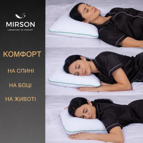 Подушка ортопедична (стружка Memory) №4059 Steep Line Aloe Vera MEN 59*43*12 см - 5