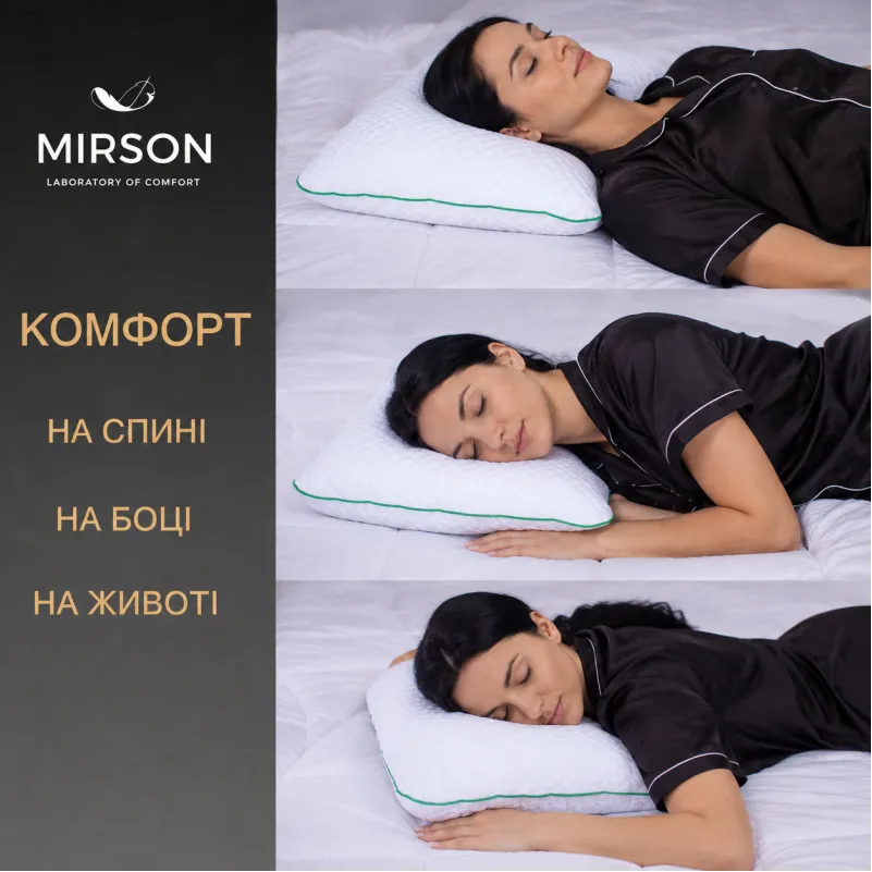 Подушка ортопедична (стружка Memory) №4059 Steep Line Aloe Vera MEN 59*43*12 см - 4
