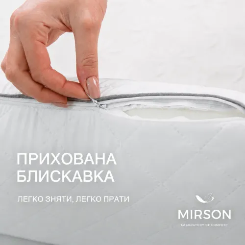 Подушка ортопедична (стружка Memory) №4060 Steep Line Silver MEN 59*43*12 см - 4