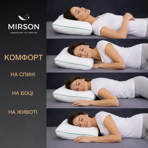 Подушка ортопедична (стружка Memory) №4113 Green nature Dorotea 49*32*10,5 см - 5