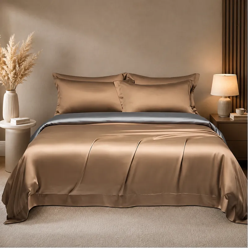 Комплект постільної білизни Tencel Lumi brown