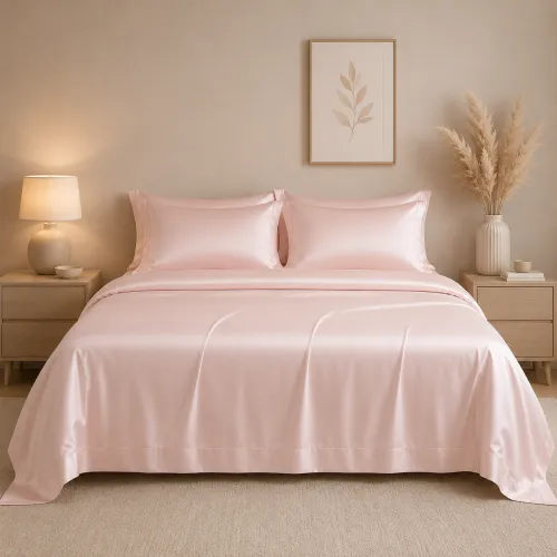 Комплект постільної білизни Tencel Lumi pink