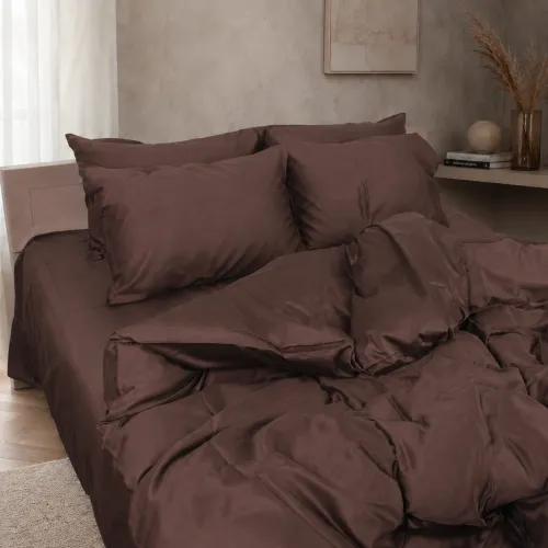 Комплект постільної білизни Satin Premium 0210 Cacao Active - 2