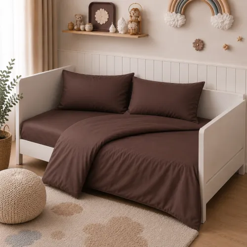 Комплект постільної білизни  LITTLE KIDS Satin Premium 0210 Cacao Active - 1