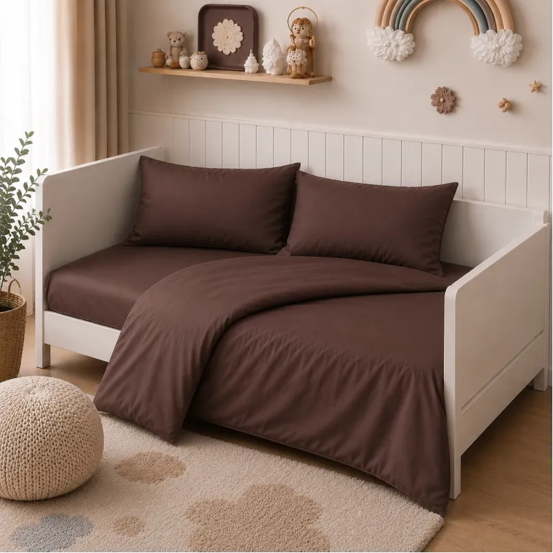 Комплект постільної білизни  LITTLE KIDS Satin Premium 0210 Cacao Active