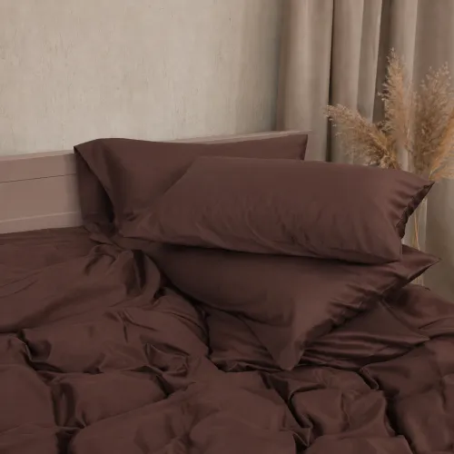 Комплект постільної білизни Satin Premium 0210 Cacao Active - 5
