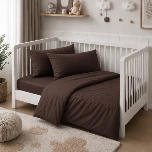 Комплект постільної білизни BABY Satin Premium 0210 Cacao Active - 1