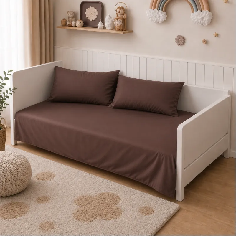 Комплект постільної білизни  LITTLE KIDS Satin Premium 0210 Cacao Active Фото - 7