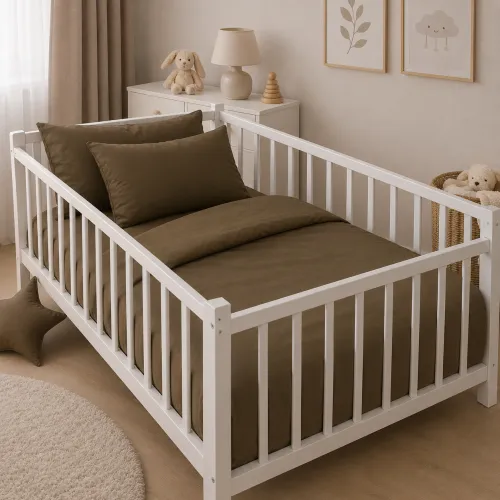 Комплект постельного белья  Ranforce Elite BABY 11-0004 Light cacao - 1
