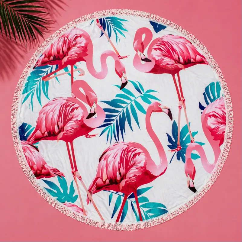 Пляжний рушник №5054 Summer Time Light flamingo