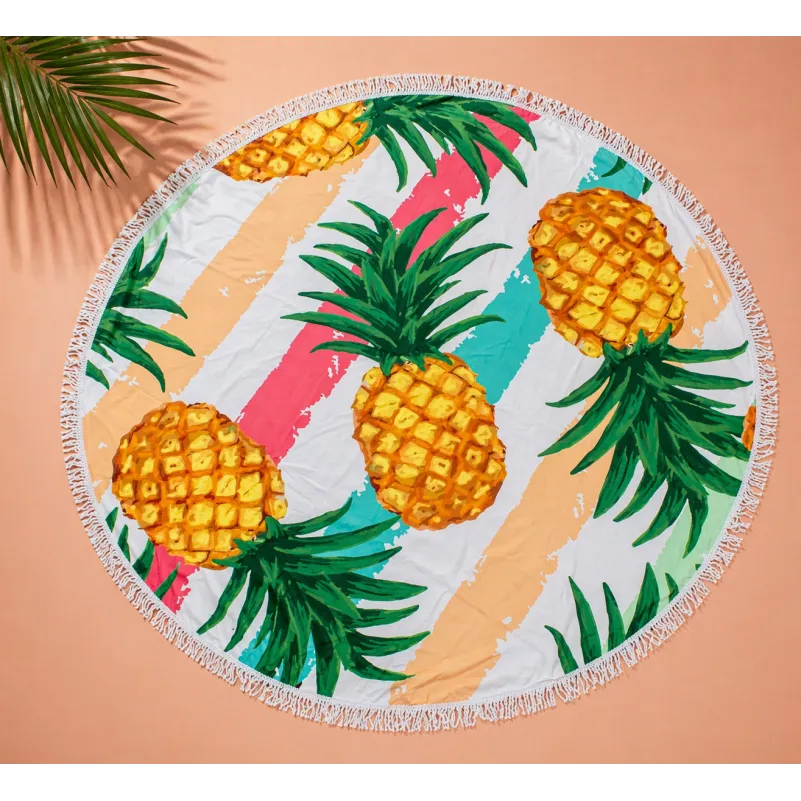 Пляжний рушник №5060 Summer Time Pineapple