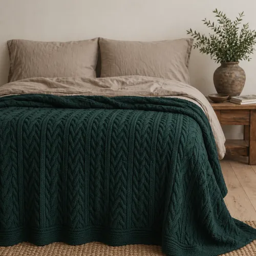 Плед вязаный №200251 Emerald