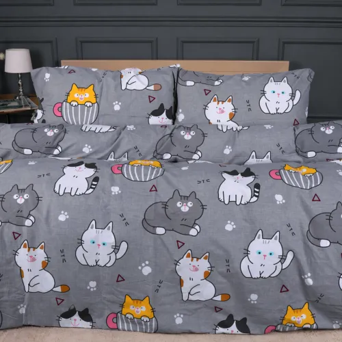 Комплект постільної білизни Ranforce Elite 17-0665 Cream Kittens