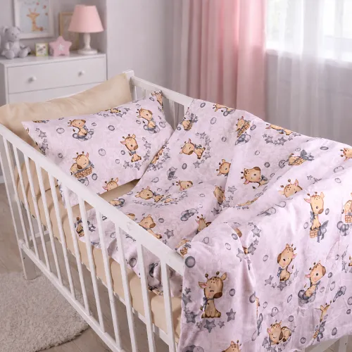 Комплект постельного белья Бязь LITTLE KIDS 17-0922 Tiny Giraffes gray - 1