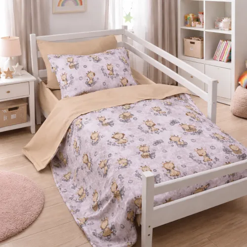 Наволочка Бязь Kids Time 17-0922 Tiny Giraffes gray - 3