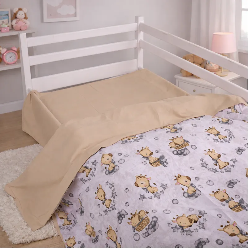 Простынь Бязь 17-0922 Tiny Giraffes gray - 3