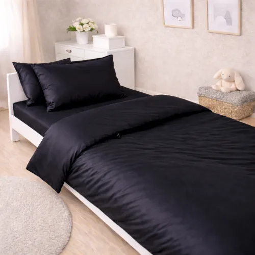 Комплект постельного белья Сатин JUNIOR 0055 Black Pearl