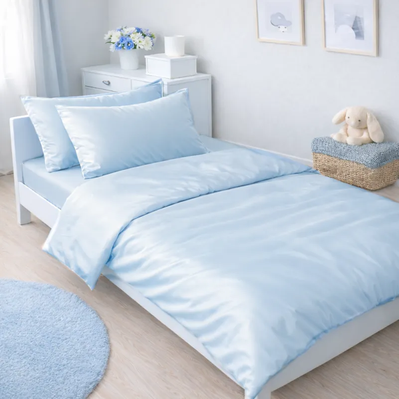 Комплект постельного белья Сатин JUNIOR 0842 Light Blue