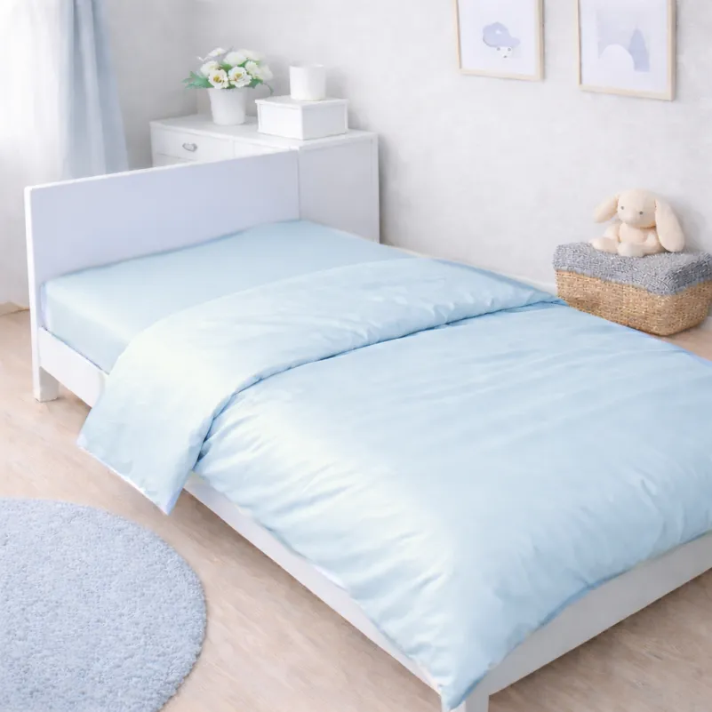 Комплект постельного белья Сатин JUNIOR 0842 Light Blue - 6