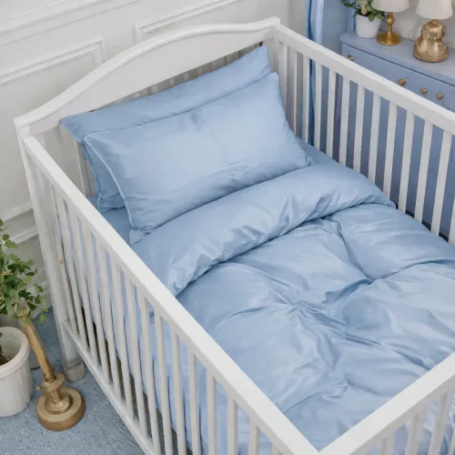 Комплект постельного белья Сатин BABY 0845 Blue Wave - 1