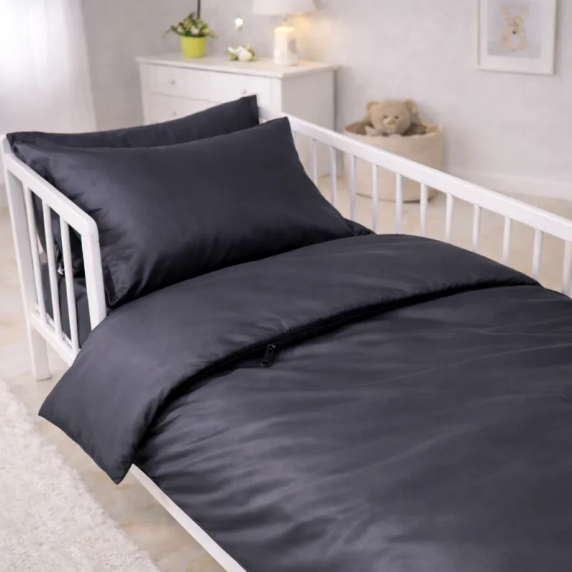 Комплект постельного белья Сатин BABY 0240 Iron grey