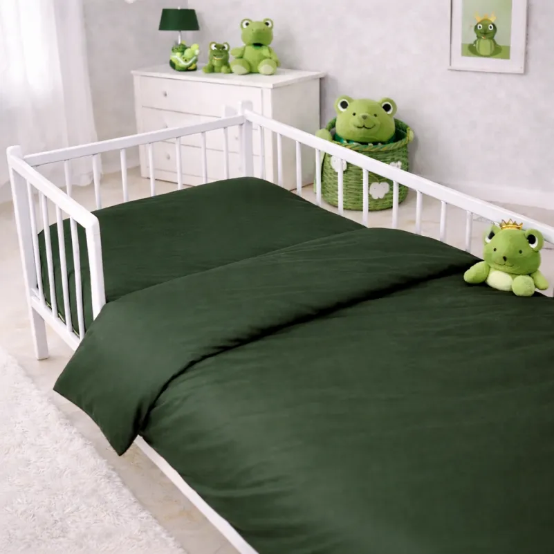 Комплект постельного белья Сатин LITTLE KIDS 0844 Green Olive - 5