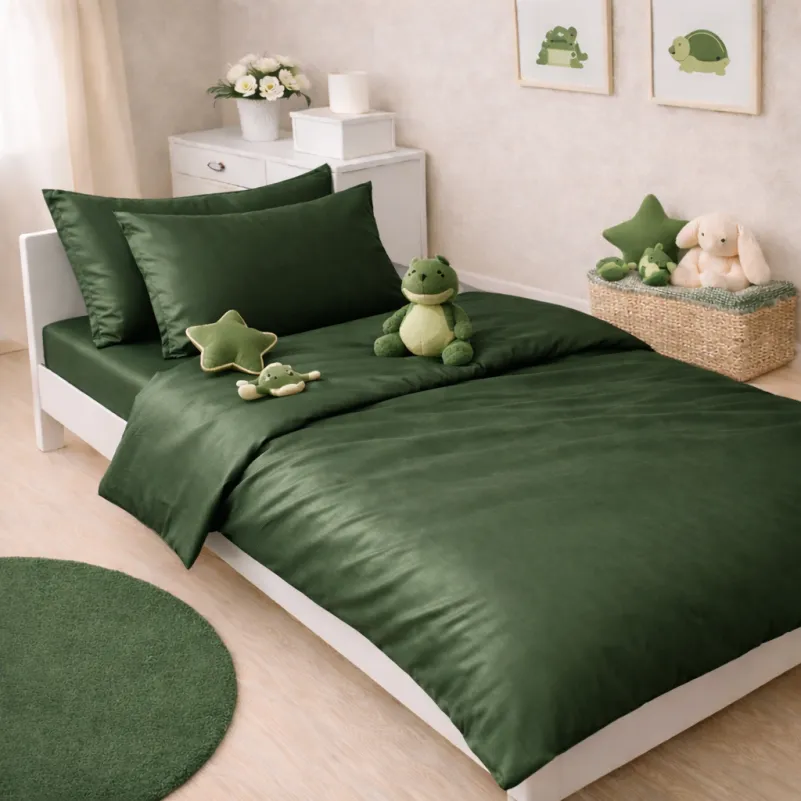 Комплект постельного белья Сатин JUNIOR 0844 Green Olive