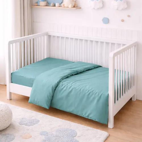 Комплект постільної білизни Сатин BABY Satin Light Pro 10-015 Sea wave - 5