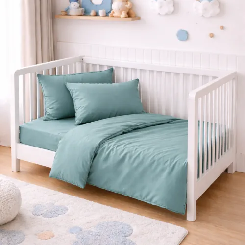 Комплект постільної білизни Сатин BABY Satin Light Pro 10-015 Sea wave - 1