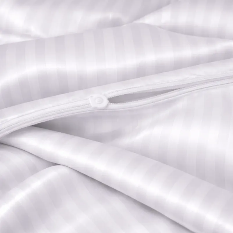 Комплект постельного белья Сатин JUNIOR Satin Stripe 30-0001 White - 8