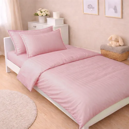 Комплект постельного белья Сатин JUNIOR Satin Stripe 30-0007 Pink