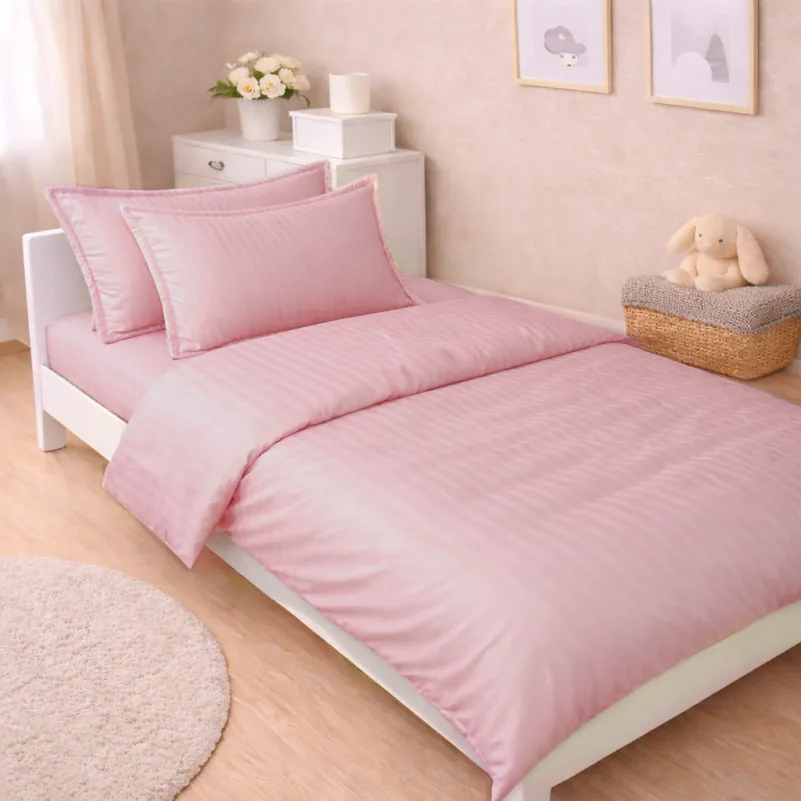 Комплект постельного белья Сатин JUNIOR Satin Stripe 30-0007 Pink