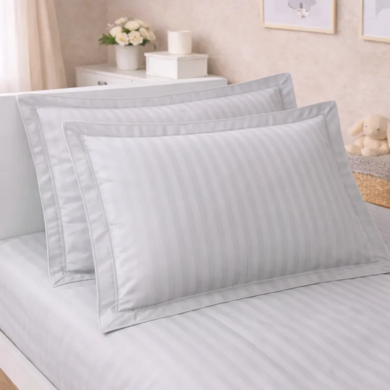 Комплект постельного белья Сатин JUNIOR Satin Stripe 30-0010 Light Gray - 4