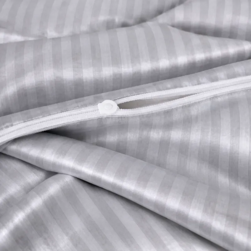 Комплект постельного белья Сатин JUNIOR Satin Stripe 30-0010 Light Gray - 8