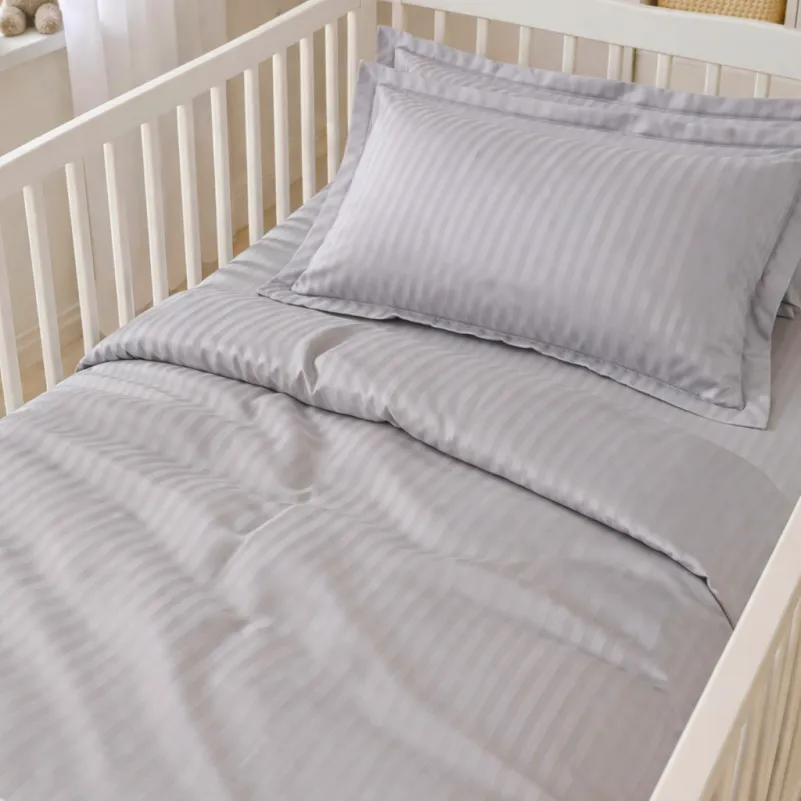 Комплект постельного белья Сатин LITTLE KIDS Satin Stripe 30-0010 Light Gray